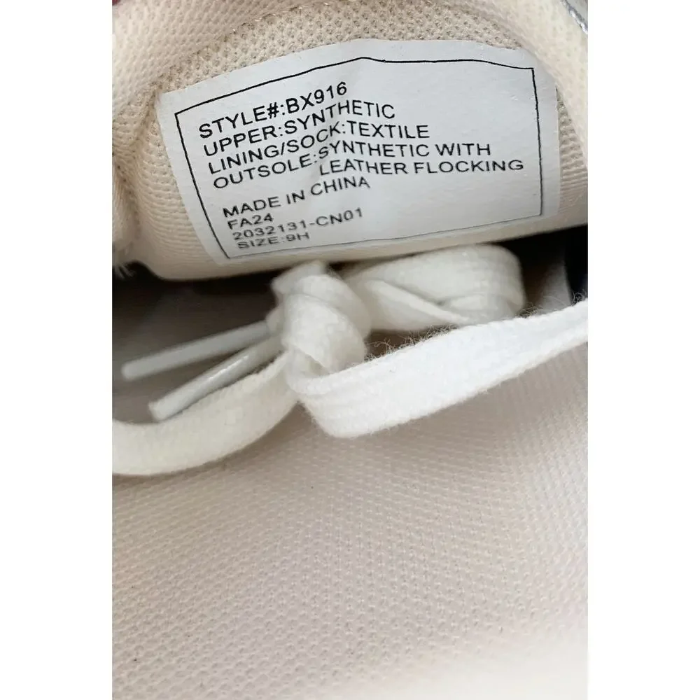 J Crew Field Sneakers Metallic Silver Faux Leather Women's 9 Extra Wide Casual